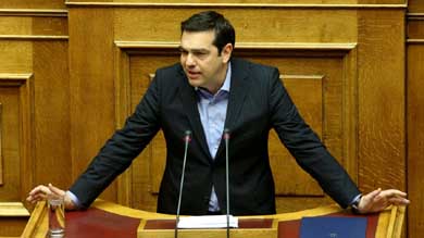 'Grecia ya no está sola y aislada. Tiene el apoyo de fuerzas políticas y gobiernos', afirmó Tsipras.
