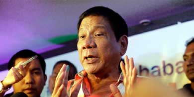 El nuevo Presidente de Filipinas,  Rodrigo Duterte 