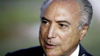 Michel Temer asume como presidente en ejercicio de Brasil