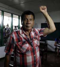 El presidente electo de Filipinas, Rodrigo Duterte
