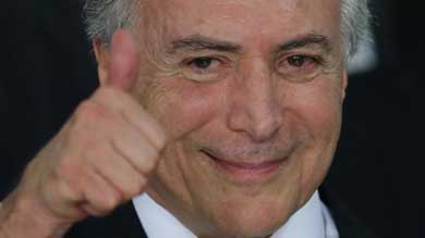 El presidente interino, Michel Temer