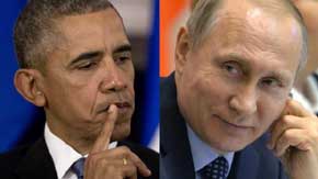 Barack Obama, presidente de Estados Unidos, y su homólogo ruso, Vladimir Putin.