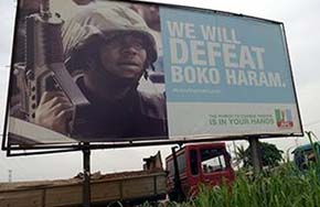 Cartel en las calles de Nigeria
