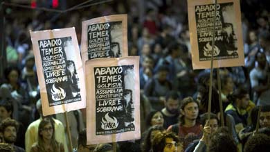 Las manifestaciones en contra del gobierno interino se suceden en las ciudades brasileñas