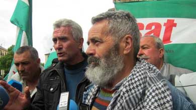 Cañamero, con Sánchez Gordillo, líder de la CUT.