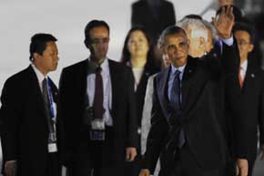 Barack Obama llega a Japón