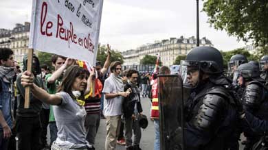 Aumentan los disturbios en nuevas protestas por la reforma laboral francesa