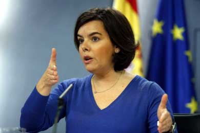 La vicepresidenta en funciones Soraya Saénz de Santamaría 