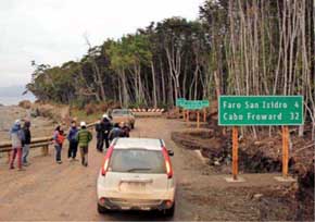 Terminan los primeros 5,3 km de la ruta al último hito continental de Magallanes: el Cabo Froward
