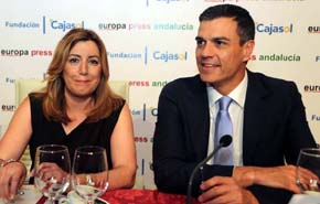 Sánchez, con Susana Díaz, este martes en Sevilla