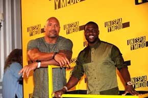 Dwayne Johnson y Kevin Hart en Madrid para presentar “Un espía y medio”, su última película