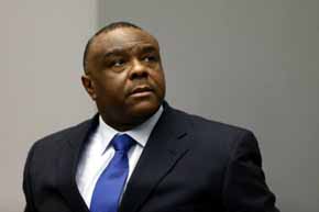 El exvicepresidente del Congo Jean Pierre Bemba durante la lectura de la sentencia de la CPI. 
