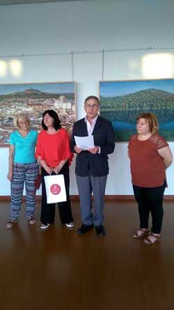 Inauguración de la exposición de itinerante de pinturas de Enrique Pedrero Muñoz en El Toboso (Toledo)