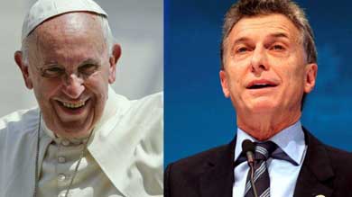 Papa Francisco y Mauricio Macri