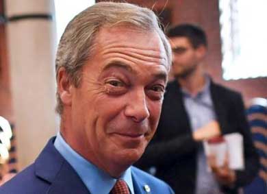 El político británico insignia del Brexit, Nigel Farage
