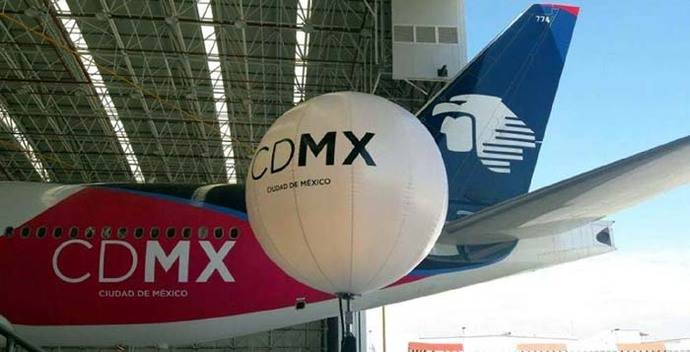 El avión CDMX, orgulloso portador de la marca ciudad