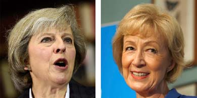 Theresa May y Andrea Leadsom. 
