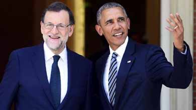 Barack Obama se reunió con el jefe de Gobierno interino de España, Mariano Rajoy, en el Palacio de la Moncloa. 
