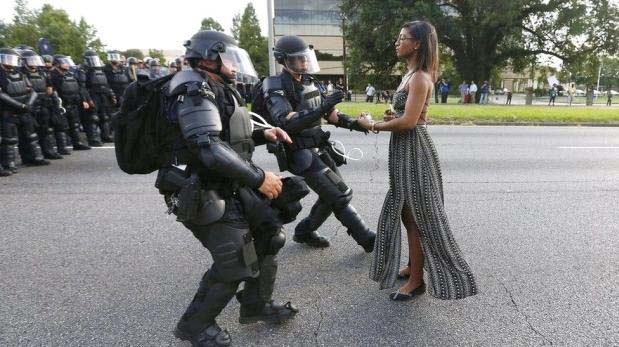 La imagen captada en Baton Rouge, Estados Unidos, se volvió viral. 