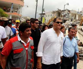 Imagen tomada en abril cuando Ecuador fue devastado por el terremoto.