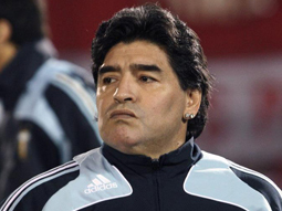 El seleccionador argentino de fútbol, Diego Armando Maradona 

