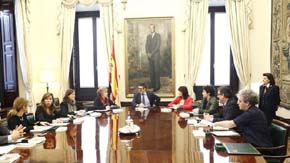Reunión de la Mesa del Congreso, en la pasada legislatura.