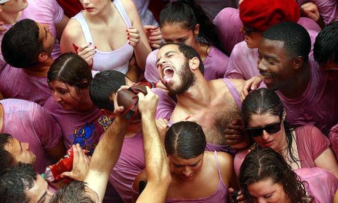 Fiestas de San Fermín en Pamplona. (AP)
