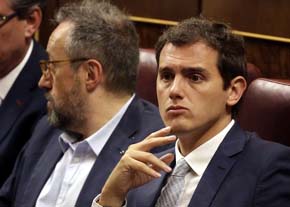 Rivera, este martes, en la sesión de constitución del Congreso