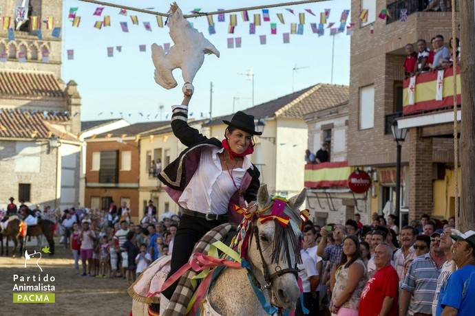 El Carpio de Tajo (Toledo) celebró este domingo 25 de julio su tradicional “carrera de gansos”