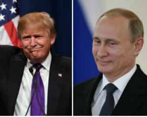 Donald Trump y Vladirmir Putin en imágenes de archivo