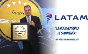 LATAM Airlines, la “Mejor Aerolínea de Sudamérica”