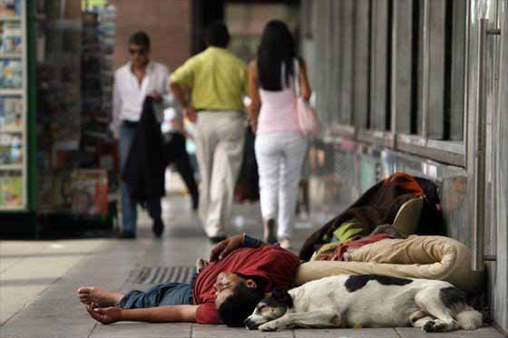 La pobreza extrema es cada vez más visible en las calles de las grandes ciudades