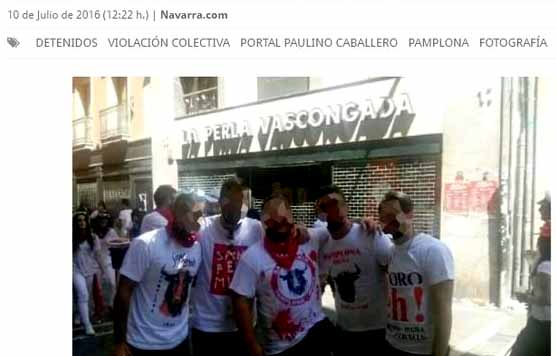 Estos son los 5 presuntos violadores de una chica de 18 años en Pamplona, en las pasadas fiestas de San Fermín