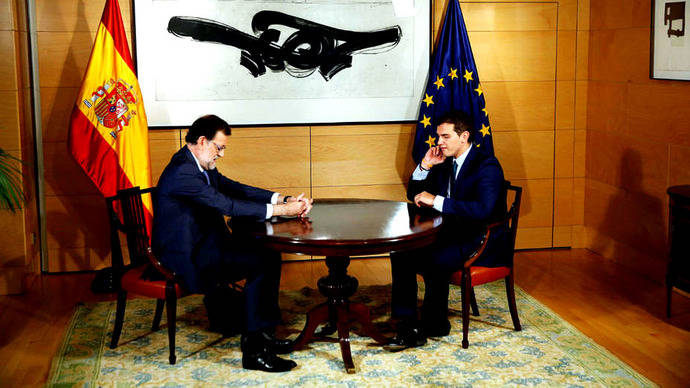 Mariano Rajoy y Albert Rivera durante su último encuentro