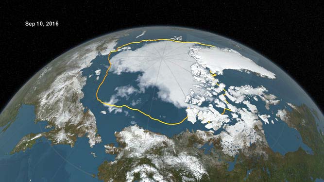 El hielo del ártico, que regula la temperatura de la Tierra, en su mínimo histórico desde 1978