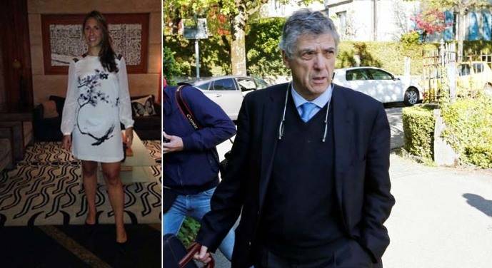 María Villar, a la izquierda, y a la derecha, Ángel María Villar, presidente de la RFEF.