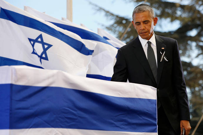 Obama exhorta a Israel a retomar al camino de la paz en el funeral de Peres