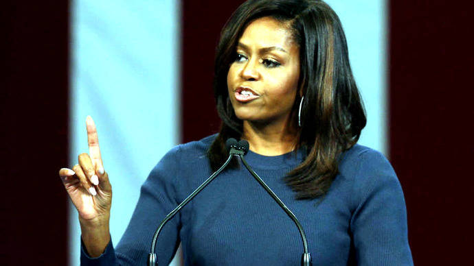 Michelle Obama acusó este jueves a Donald Trump de tener una conducta de 'predador sexual' 