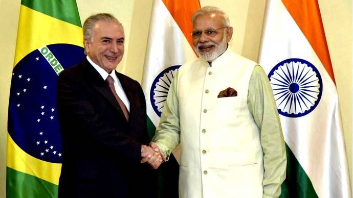 Temer y Modi plantean una sociedad estratégica entre Brasil e India