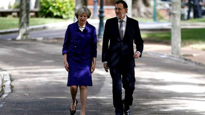Mariano Rajoy con la Primer Ministro británica Theresa May en una imagen de archivo