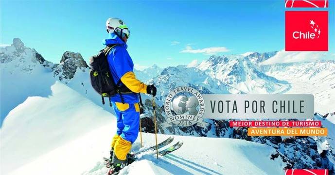 Apoya con tu voto a Chile. como el mejor destino de turismo aventura del mundo