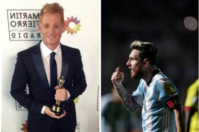Martín Liberman, periodista argentino, y Lionel Messi, capitán de la selección Argentina. 
