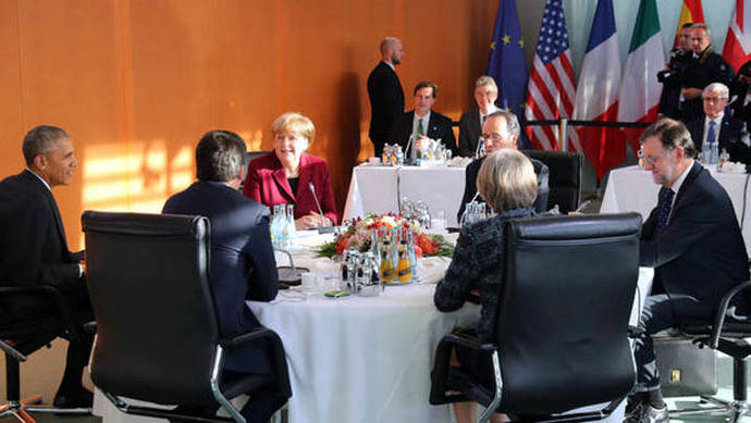 OTAN, Rusia, Irán y Siria centran cita de seis líderes mundiales en Berlín