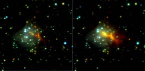 Un estallido estelar revela el mecanismo de formación de las estrellas masivas