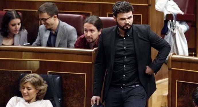 Gabriel Rufián, a Rajoy: 'Le proponemos que no se pague el mismo IVA por una suite de hotel que por un condón'