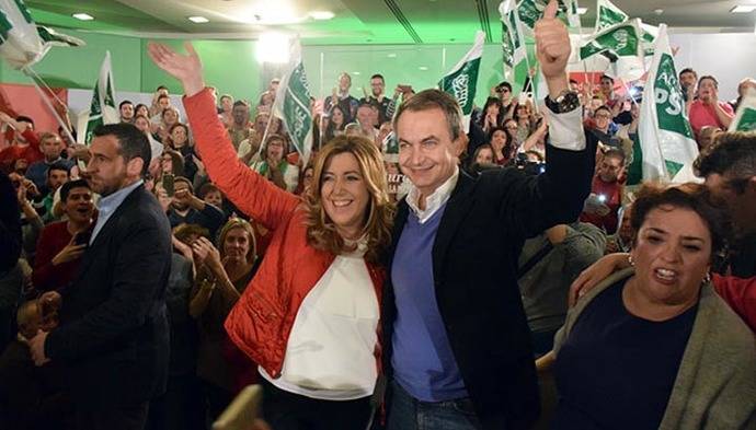 José Luis Rodríguez Zapatero ofrece a Susana Díaz todo su 'afecto y apoyo'