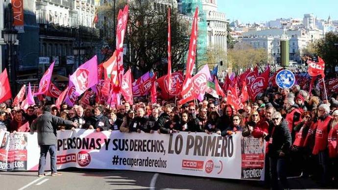 Manifestación por la recuperación de derechos laborales en Madrid/MARTA JARA