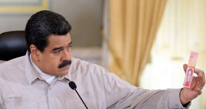 Maduro denuncia un 'sabotaje internacional' al no llegar los nuevos billetes a Venezuela