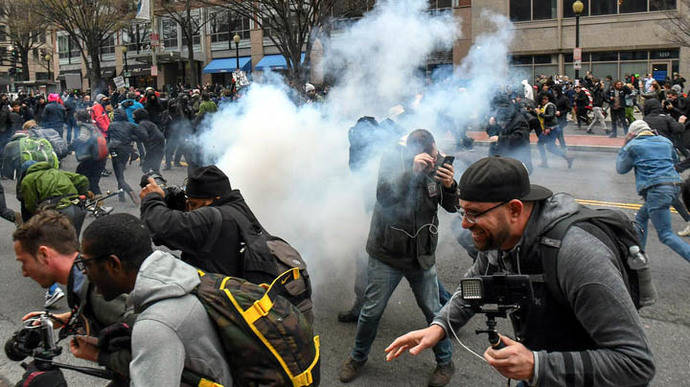 Al menos 95 detenidos en protestas antiTrump en Washington