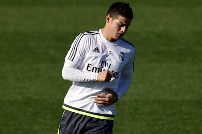 James Rodríguez, mediocampista del Real Madrid. 